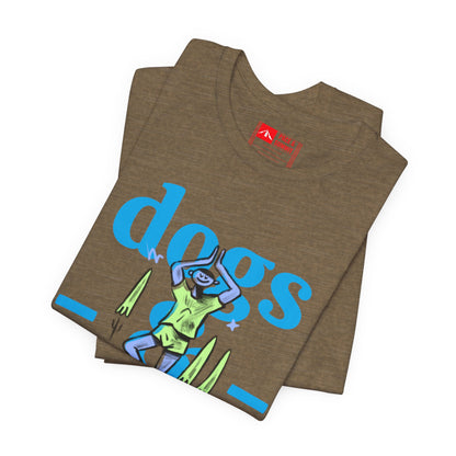 Military Green | 'Yoga Dogs' Ironic Fitness Lifestyle Fashion Tee