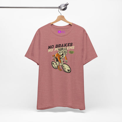 Rose Gold | 'No Brakes No Problems' Bicycle Graphic Tee