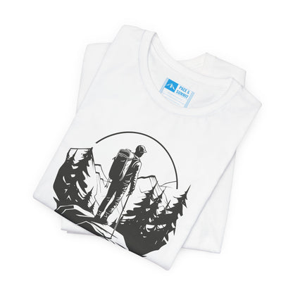 White | 'Summit Path' Minimalist Mountain Fashion Tee