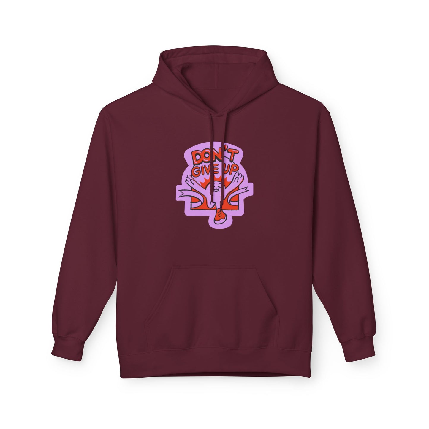 Maroon | 'Don't Be Shy' Pink Retro Graphic Hoodie