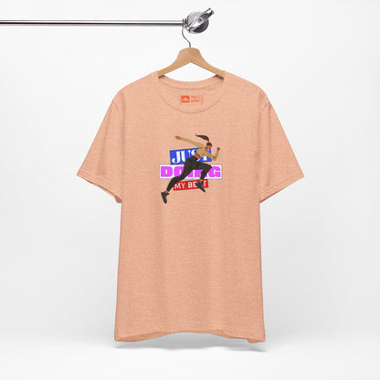 Heather Peach | 'Just Doing My Best' Runner Graphic Tee