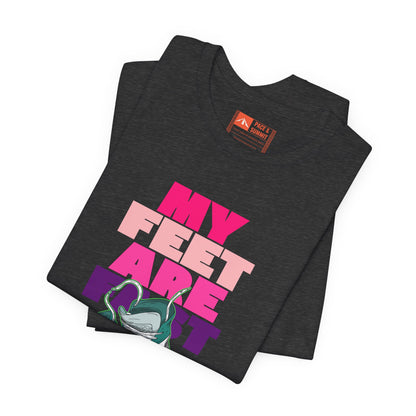 Dark Heather Gray | My Feet Are Fast' Ironic Running Streetwear Graphic Tee