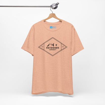 Heather Peach | 'Outdoors Community' Mountain Badge Graphic Tee