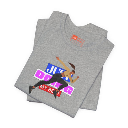 Gray | 'Just Doing My Best' Runner Graphic Tee