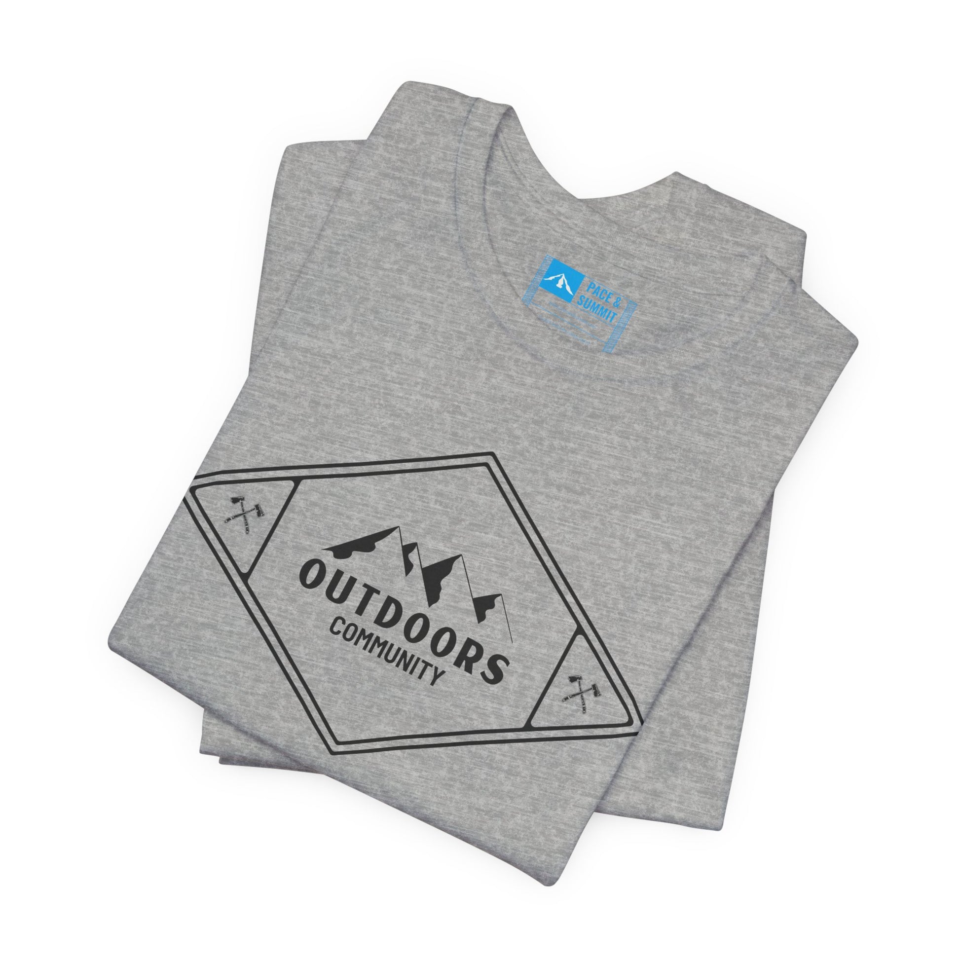 Gray | 'Outdoors Community' Mountain Badge Graphic Tee