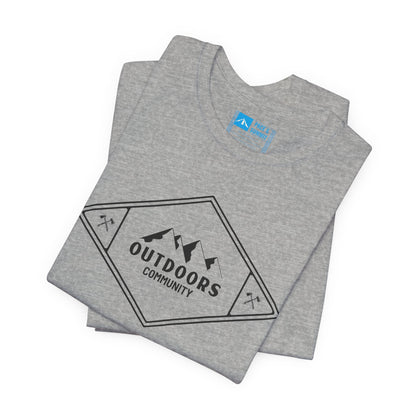 Gray | 'Outdoors Community' Mountain Badge Graphic Tee