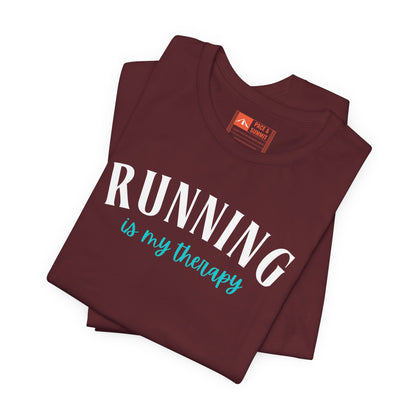 'Running Is My Therapy' Tee - Funny Runner Graphic Shirt & Jogging Gift