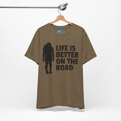 Military Green | 'Life Is Better On The Road' Adventure Travel Graphic Tee