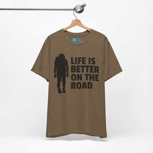 Military Green | 'Life Is Better On The Road' Adventure Travel Graphic Tee