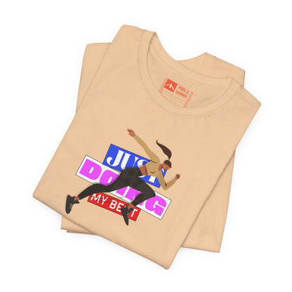 Sand | 'Just Doing My Best' Runner Graphic Tee