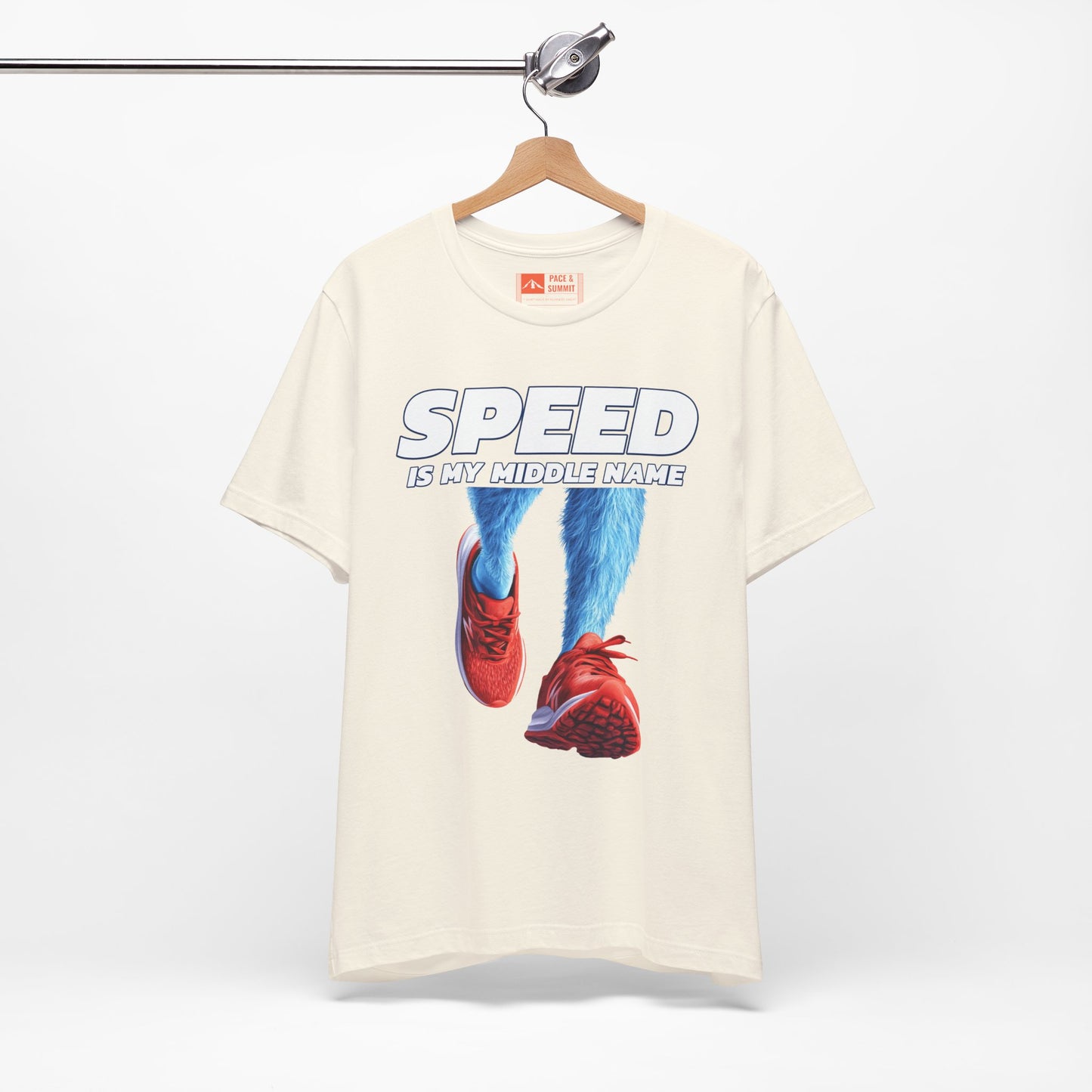 Natural | 'Speed Is My Middle Name' Funny Running Tee
