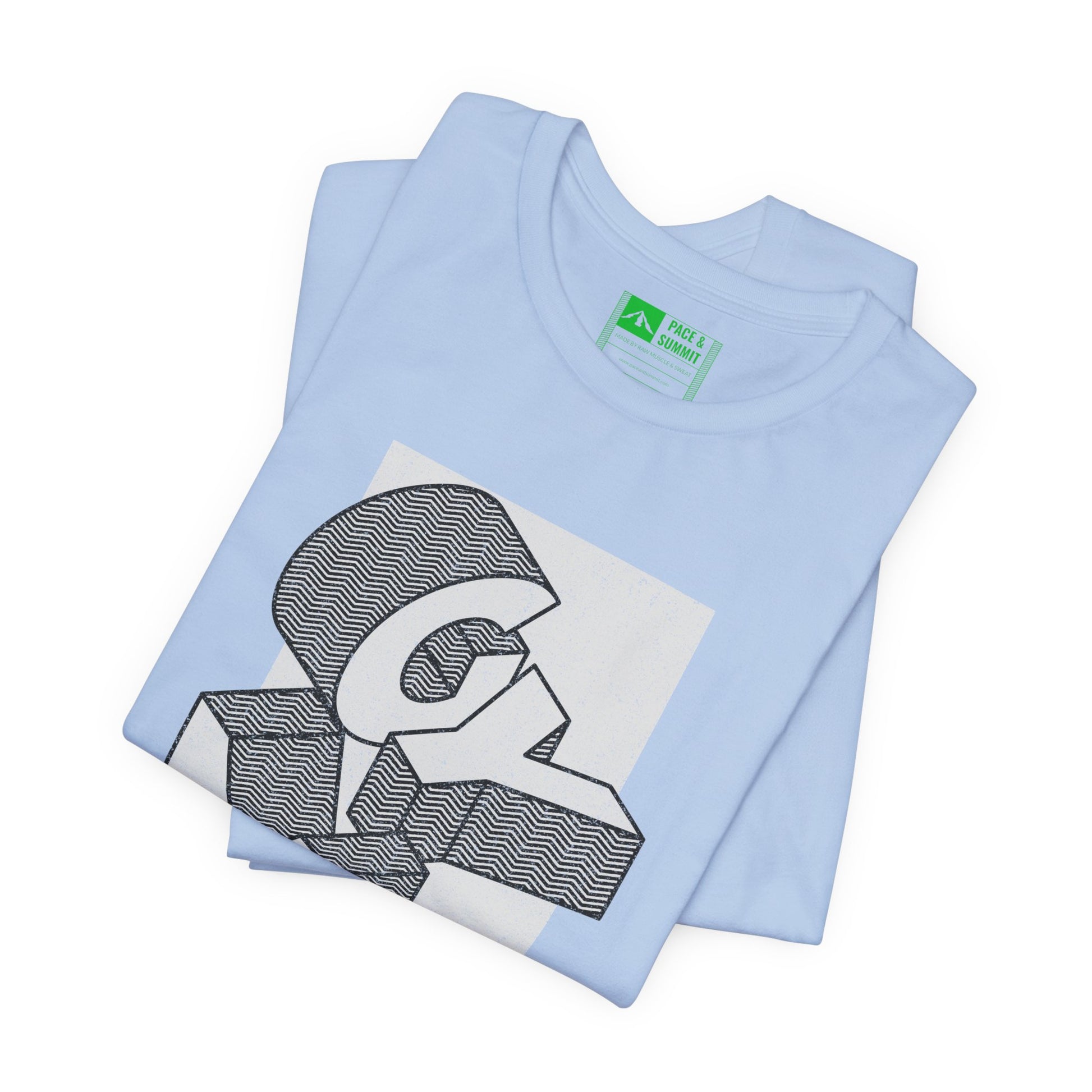 Tropical Blue | 'Go Heavy' 3D Block Gym Culture Tee