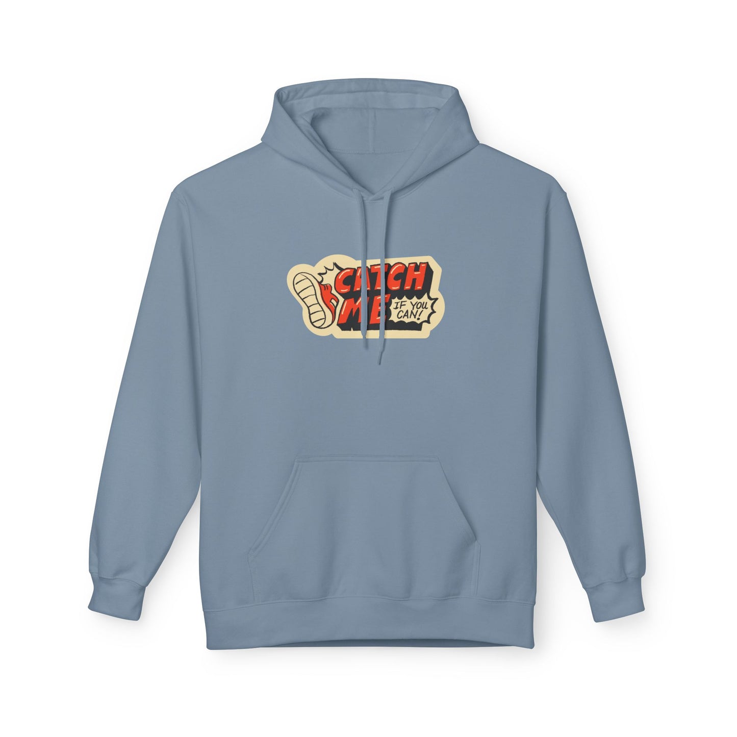 Stone Blue | 'Catch Me If You Can' Retro Slogan Fashion Hoodie