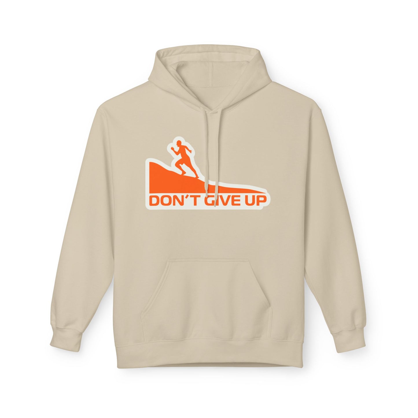 Sand | 'Don't Give Up' Retro Performance Statement Hoodie
