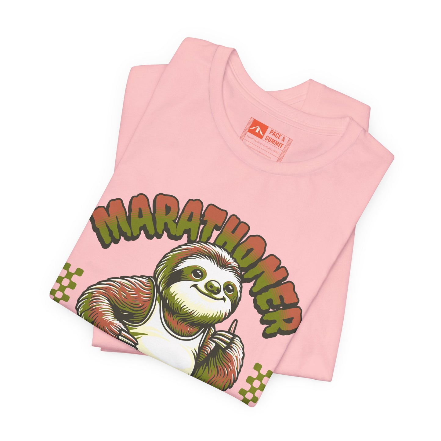 Pink | 'Marathoner Sloth' Funny Running Graphic Tee
