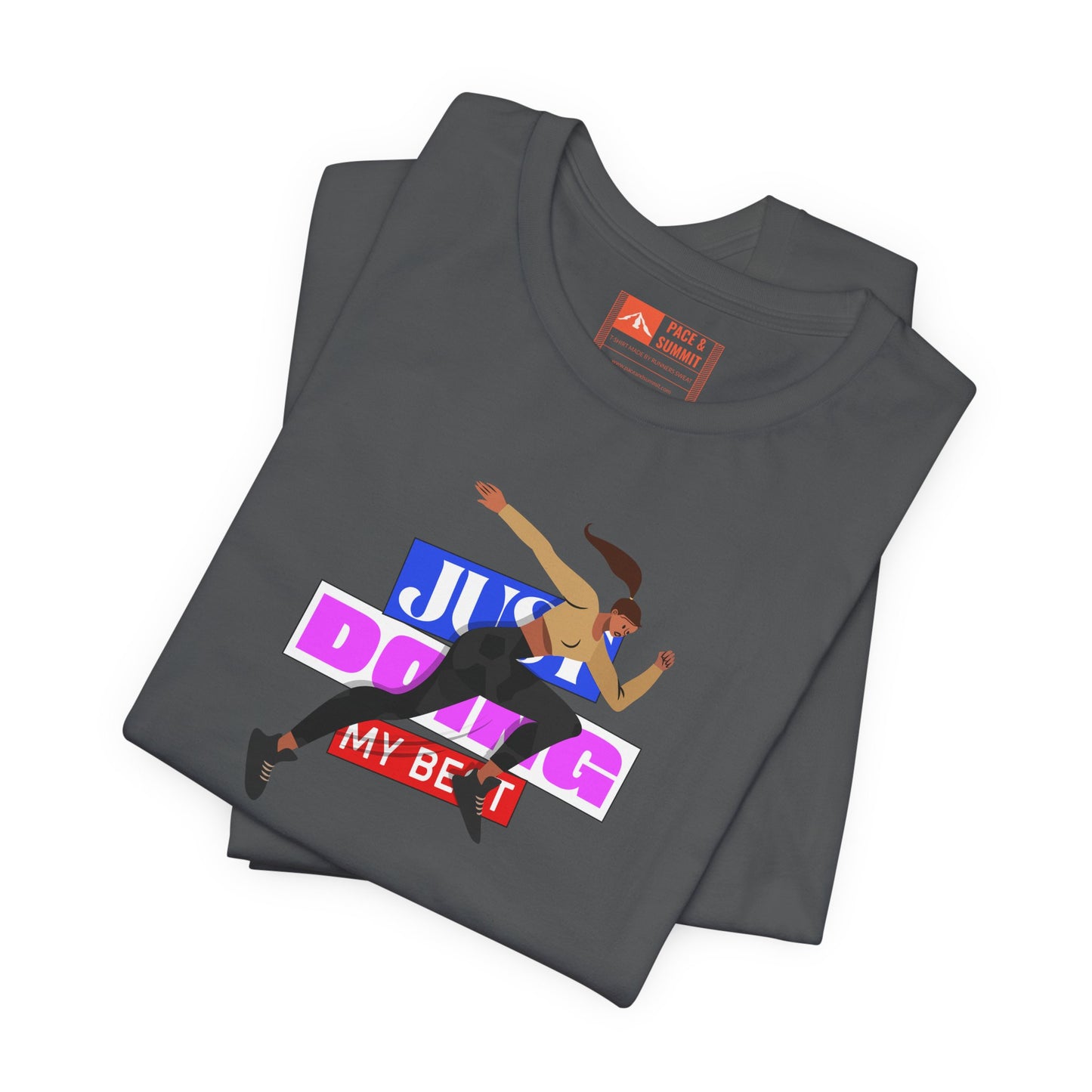 Charcoal | 'Just Doing My Best' Runner Graphic Tee