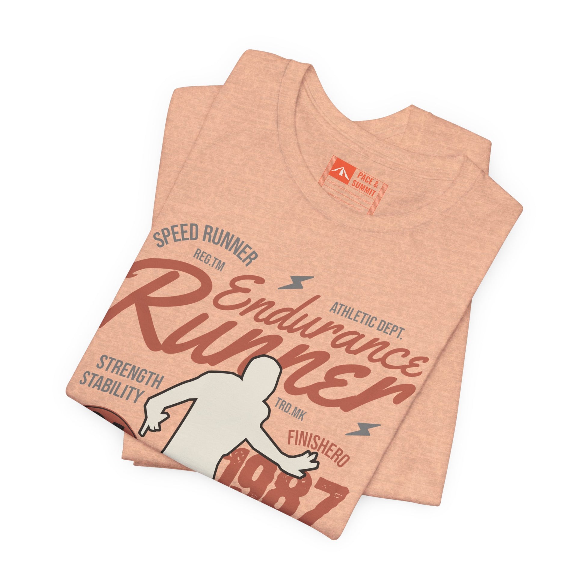 Heather Peach | 'Endurance 1987' Vintage Marathon Runner Graphic Tee 