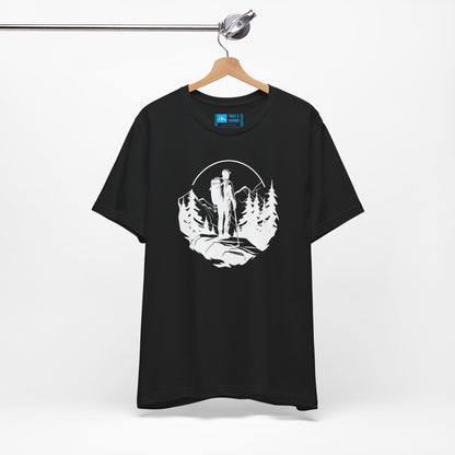 Black | 'Summit Path' Minimalist Mountain Fashion Tee