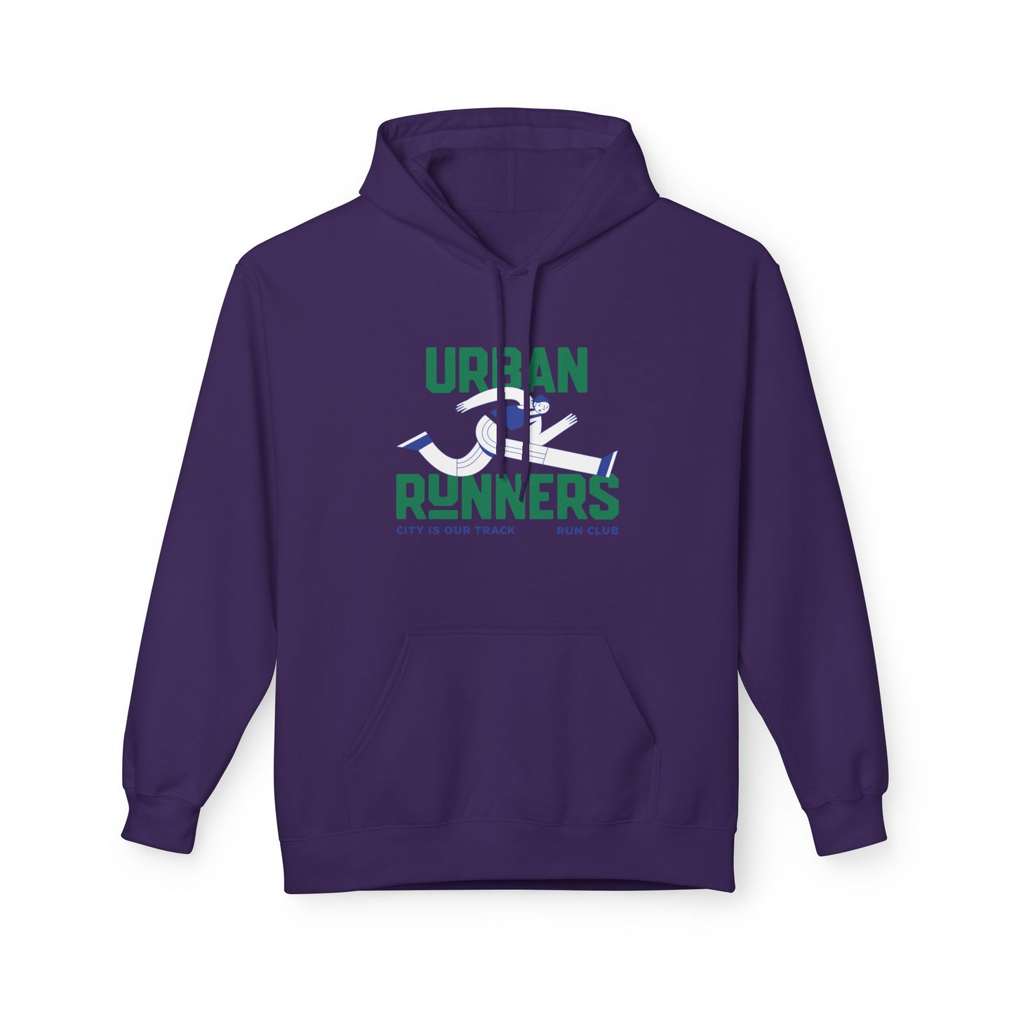 Purple | 'Urban Runners' City Track Running Crew Hoodie