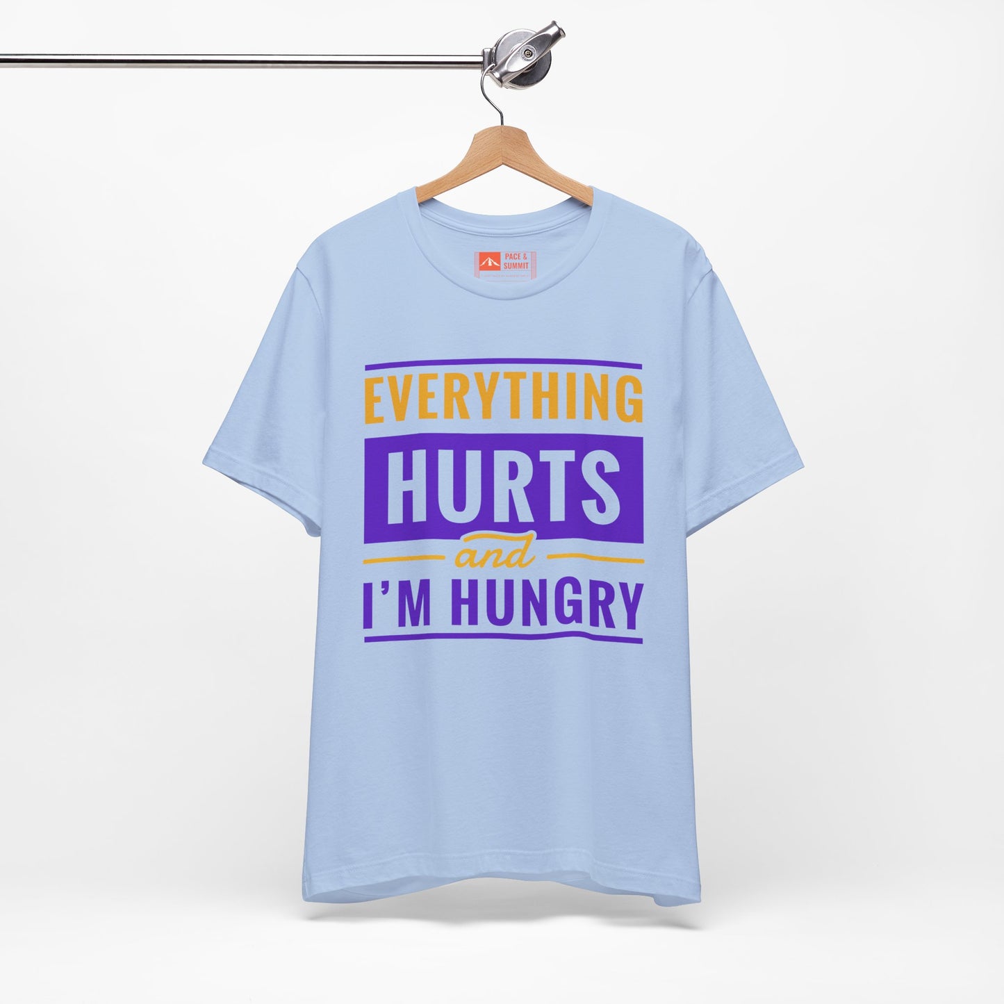 Tropical Blue | 'Everything Hurts' Ironic Statement Fashion Tee