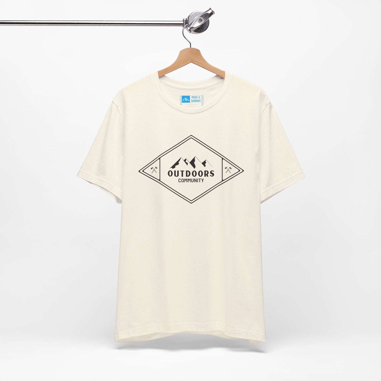 Natural | 'Outdoors Community' Mountain Badge Graphic Tee