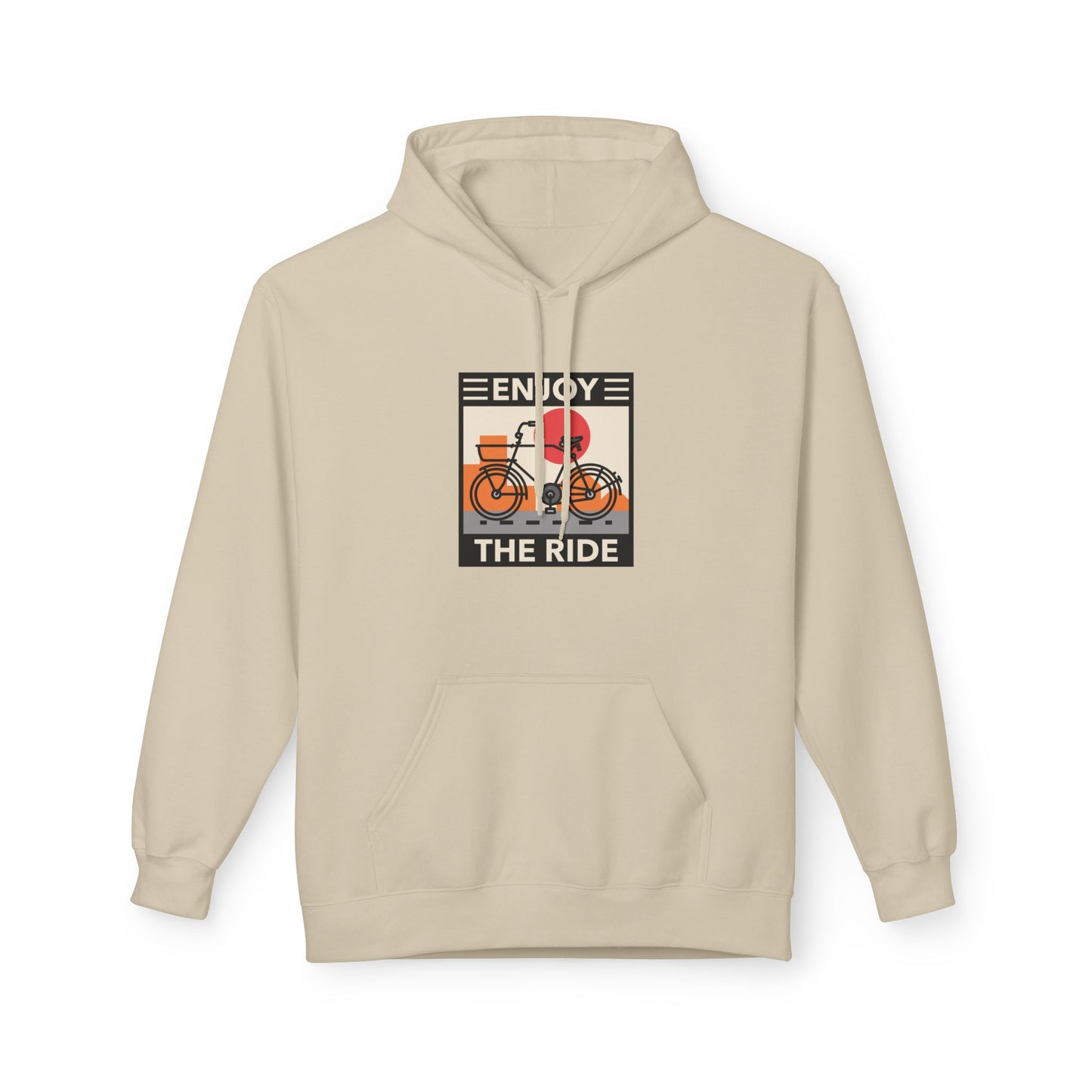 Sand | Enjoy The Ride' Retro Cycling Culture Hoodie