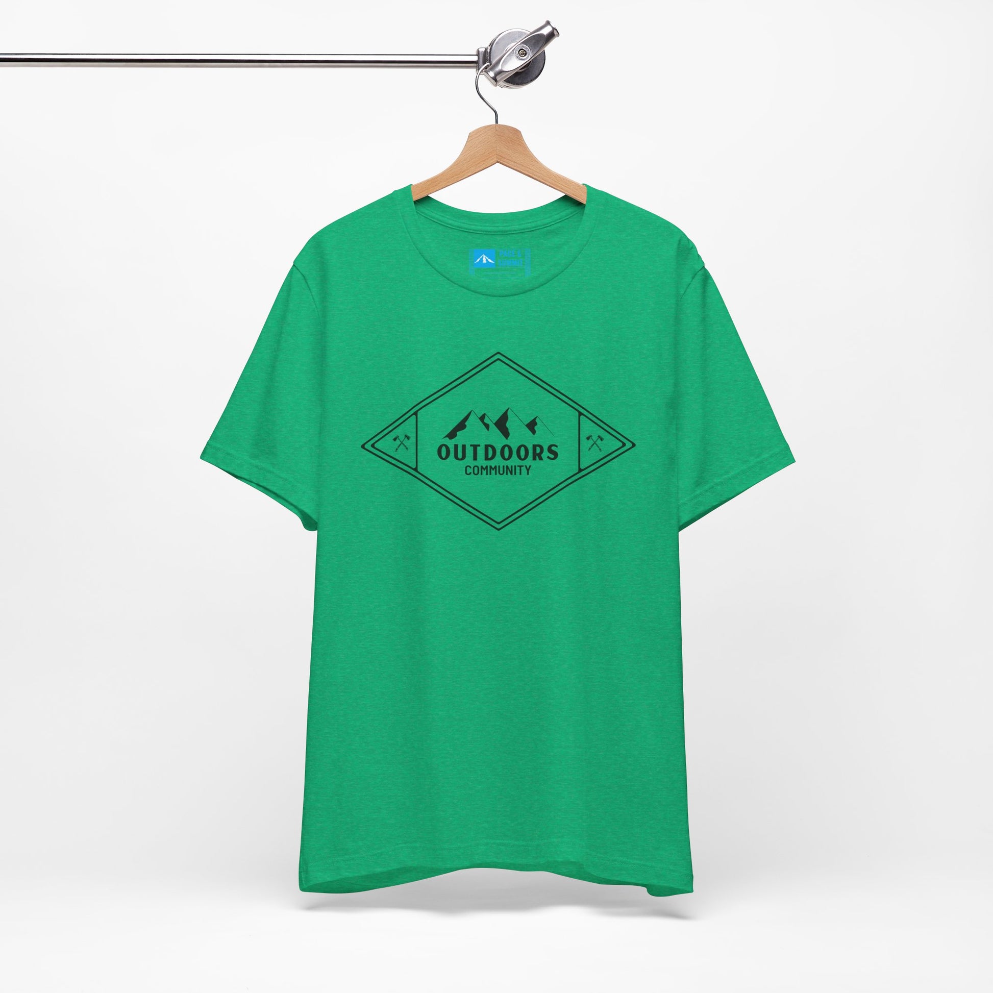 Green | 'Outdoors Community' Mountain Badge Graphic Tee
