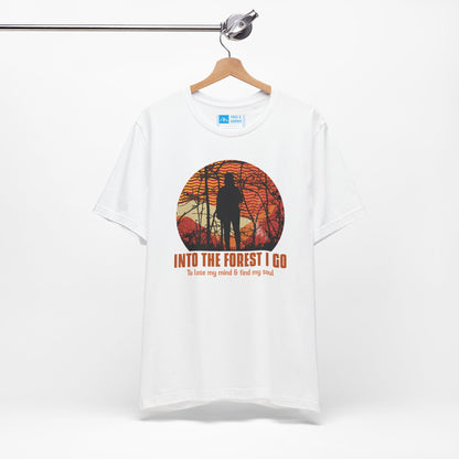 White | 'Into the Forest I Go' Hiking Adventure Graphic Tee