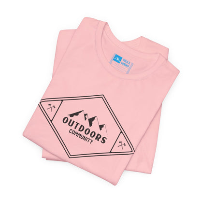 Pink | 'Outdoors Community' Mountain Badge Graphic Tee