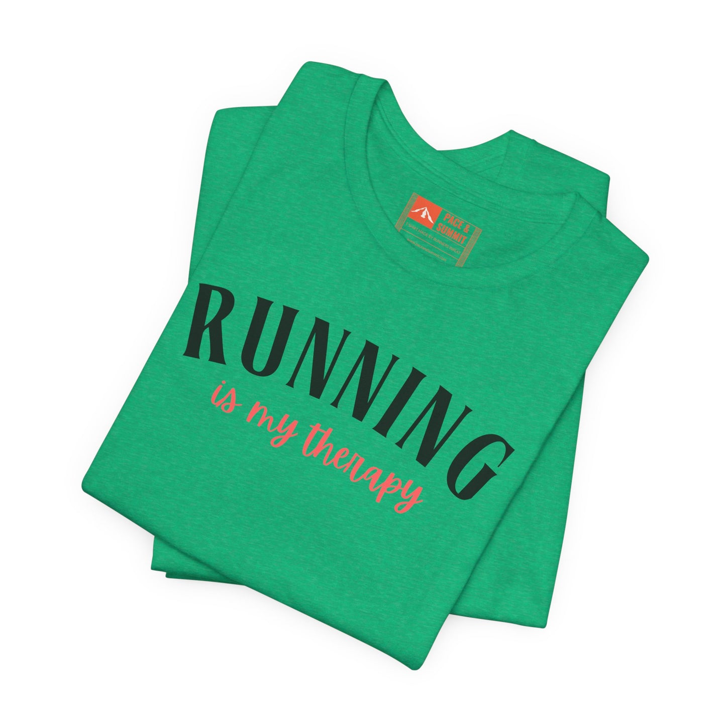 'Running Is My Therapy' Tee - Funny Runner Graphic Shirt & Jogging Gift