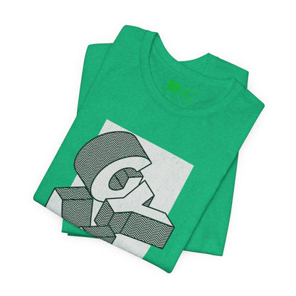 Green | 'Go Heavy' 3D Block Gym Culture Tee