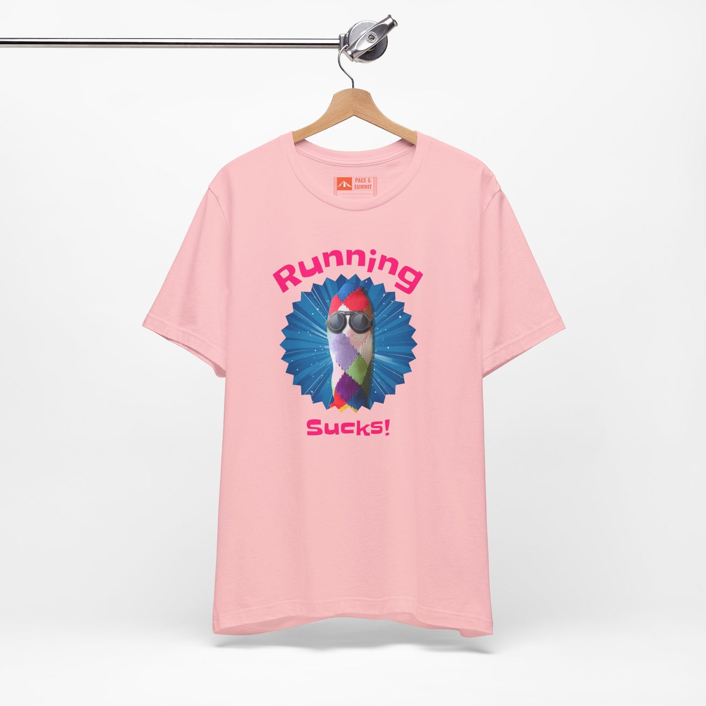 Pink | 'Running Sucks' Funny Anti-Running Graphic Tee