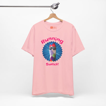 Pink | 'Running Sucks' Funny Anti-Running Graphic Tee