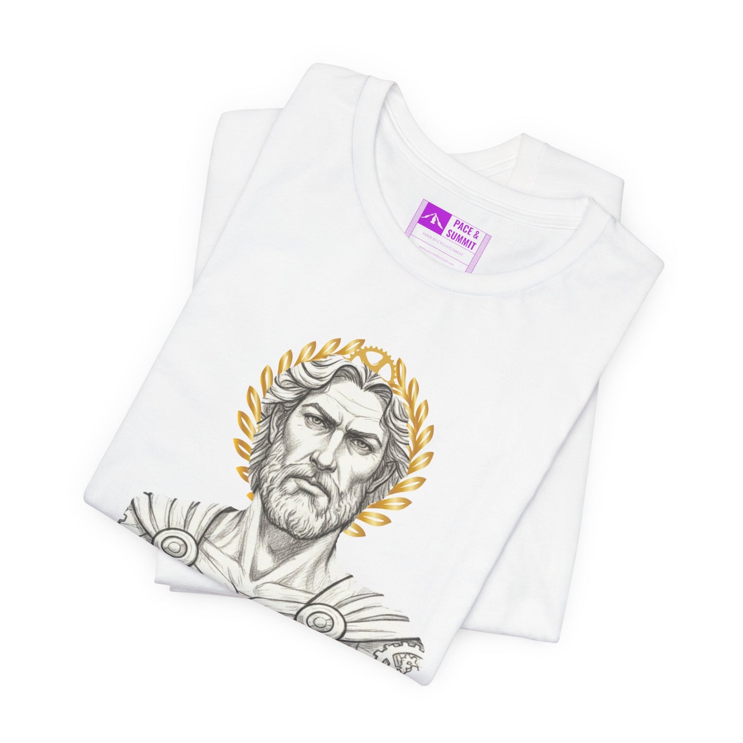 White | 'Pedalus Roman Warrior' Vintage Gladiator Graphic Tee