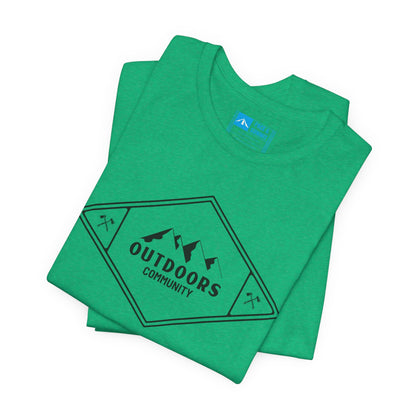 Green | 'Outdoors Community' Mountain Badge Graphic Tee