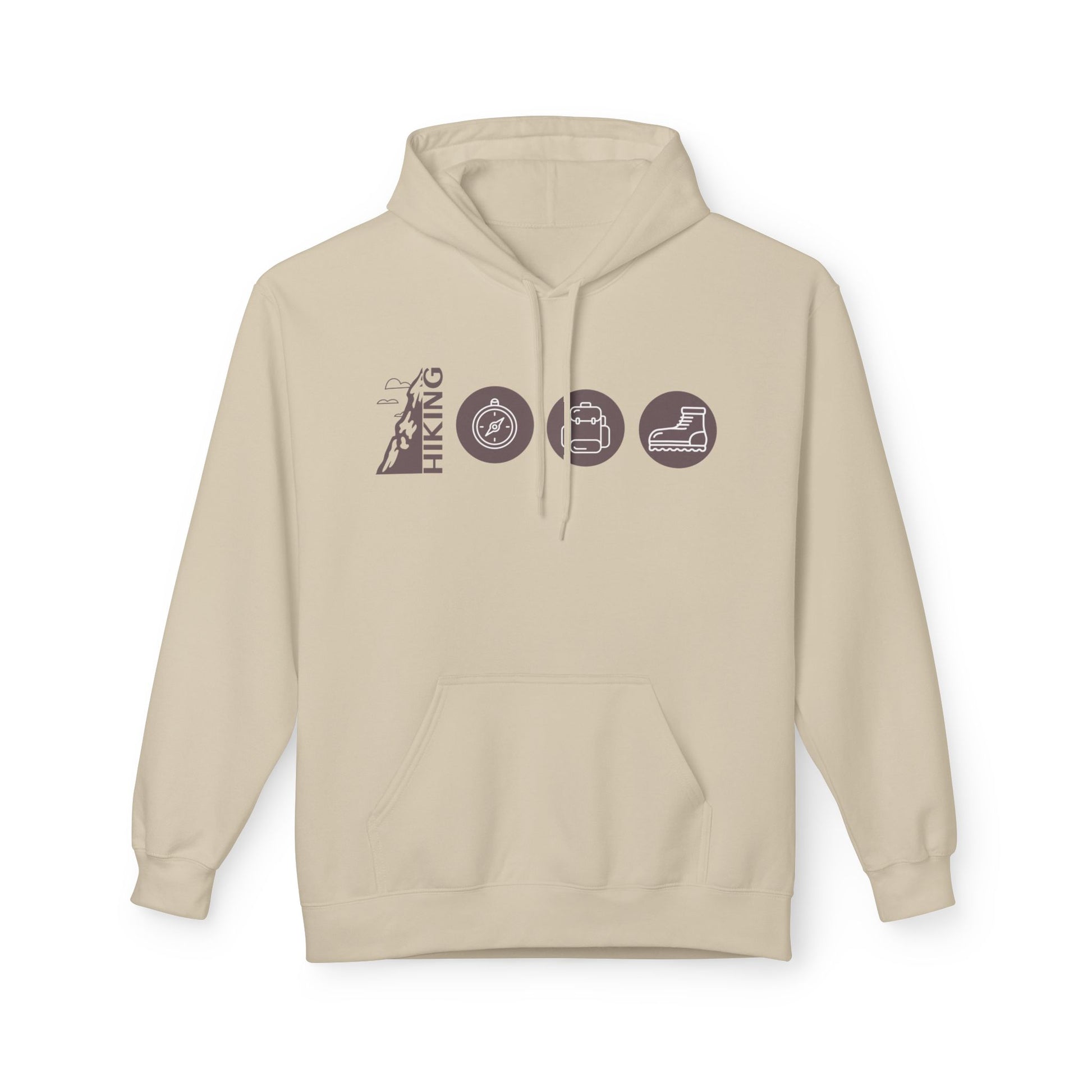 Sand | 'Travel Essentials' Hiking Adventure Graphic Hoodie