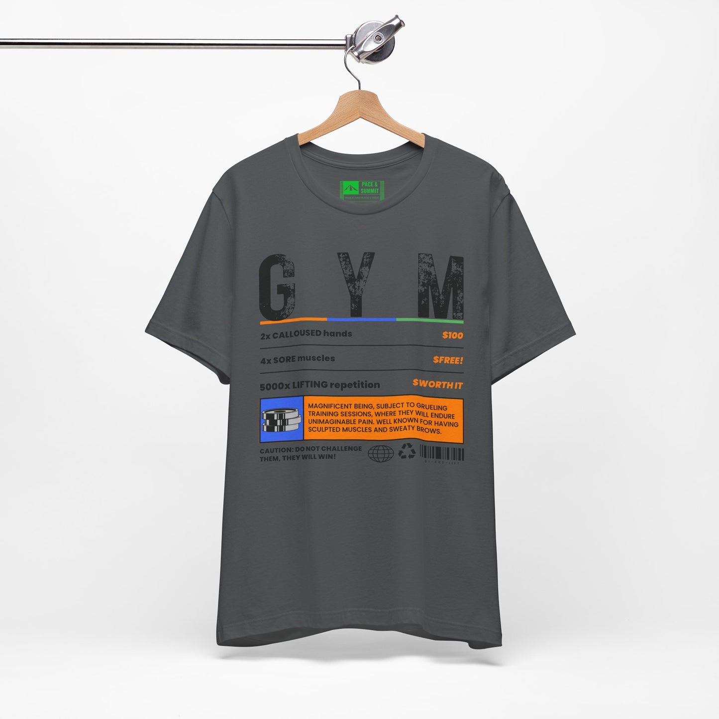 Charcoal | 'A Price To Pay' Gym Culture Aesthetic Fashion Tee