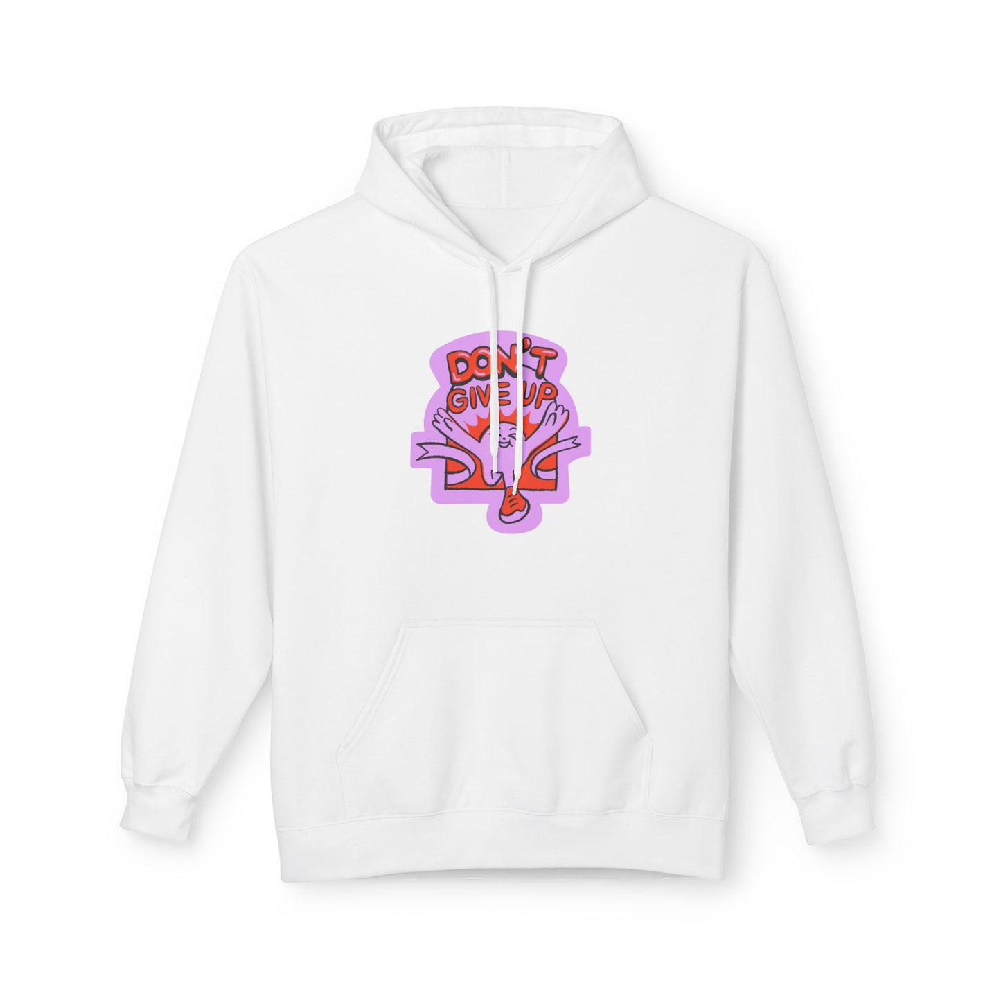 White | 'Don't Be Shy' Pink Retro Graphic Hoodie