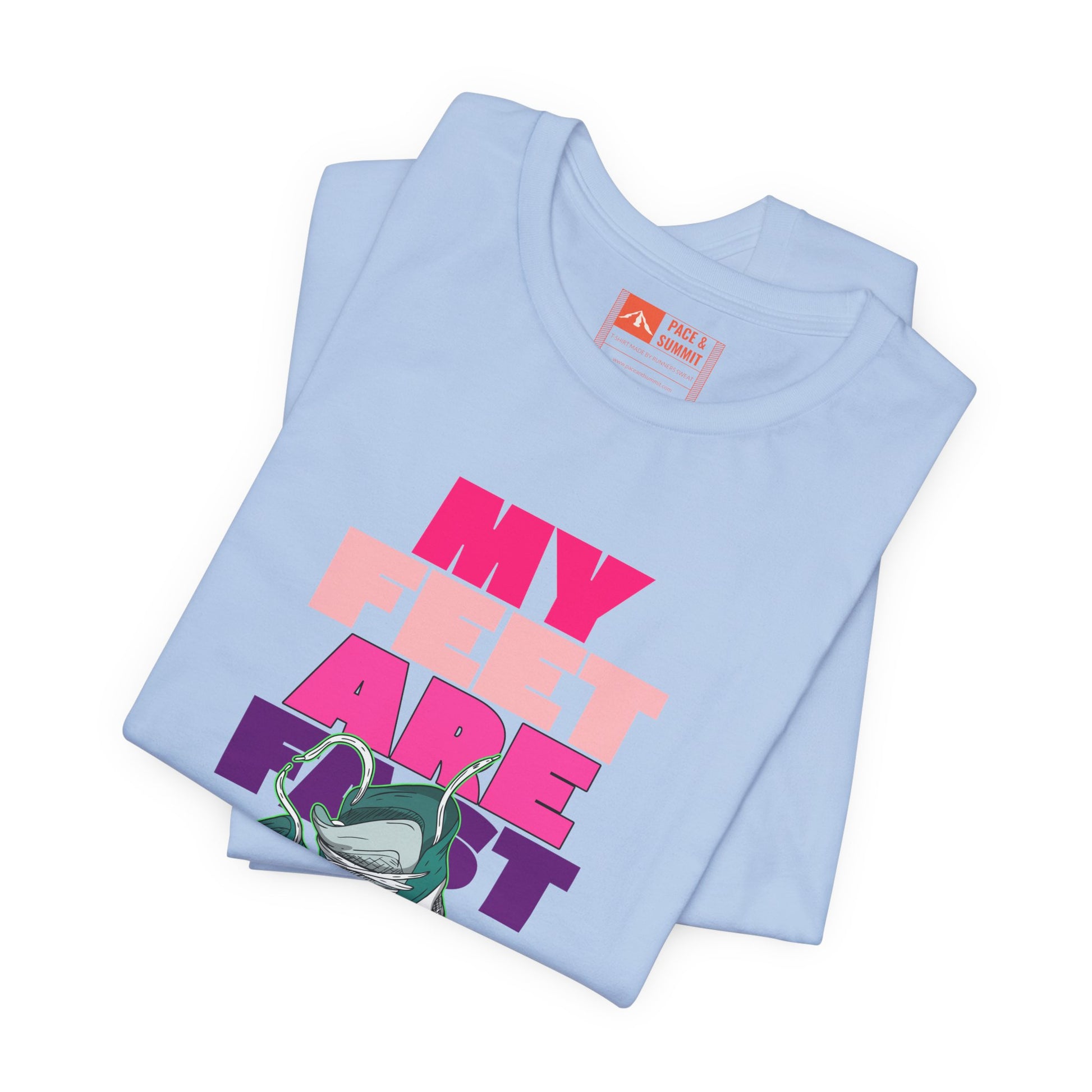 Tropical Blue | My Feet Are Fast' Ironic Running Streetwear Graphic Tee