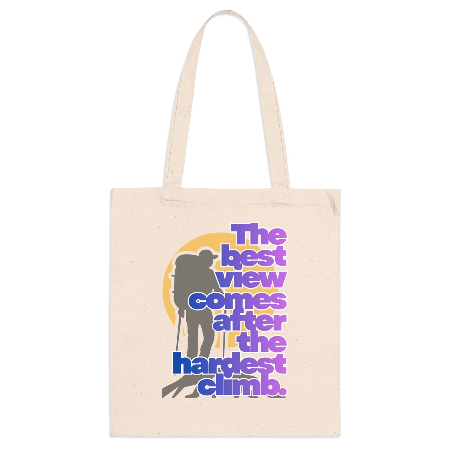 'The Best View' Inspirational Outdoor Canvas Tote