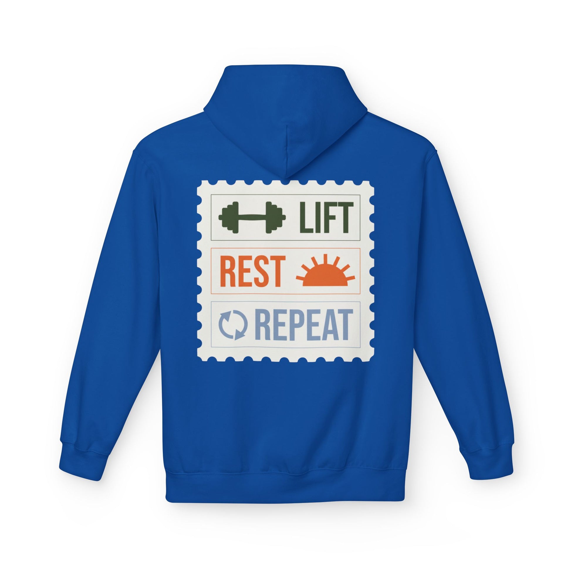 Royal | 'Lift Rest Repeat' Gym Motivation Fitness Hoodie