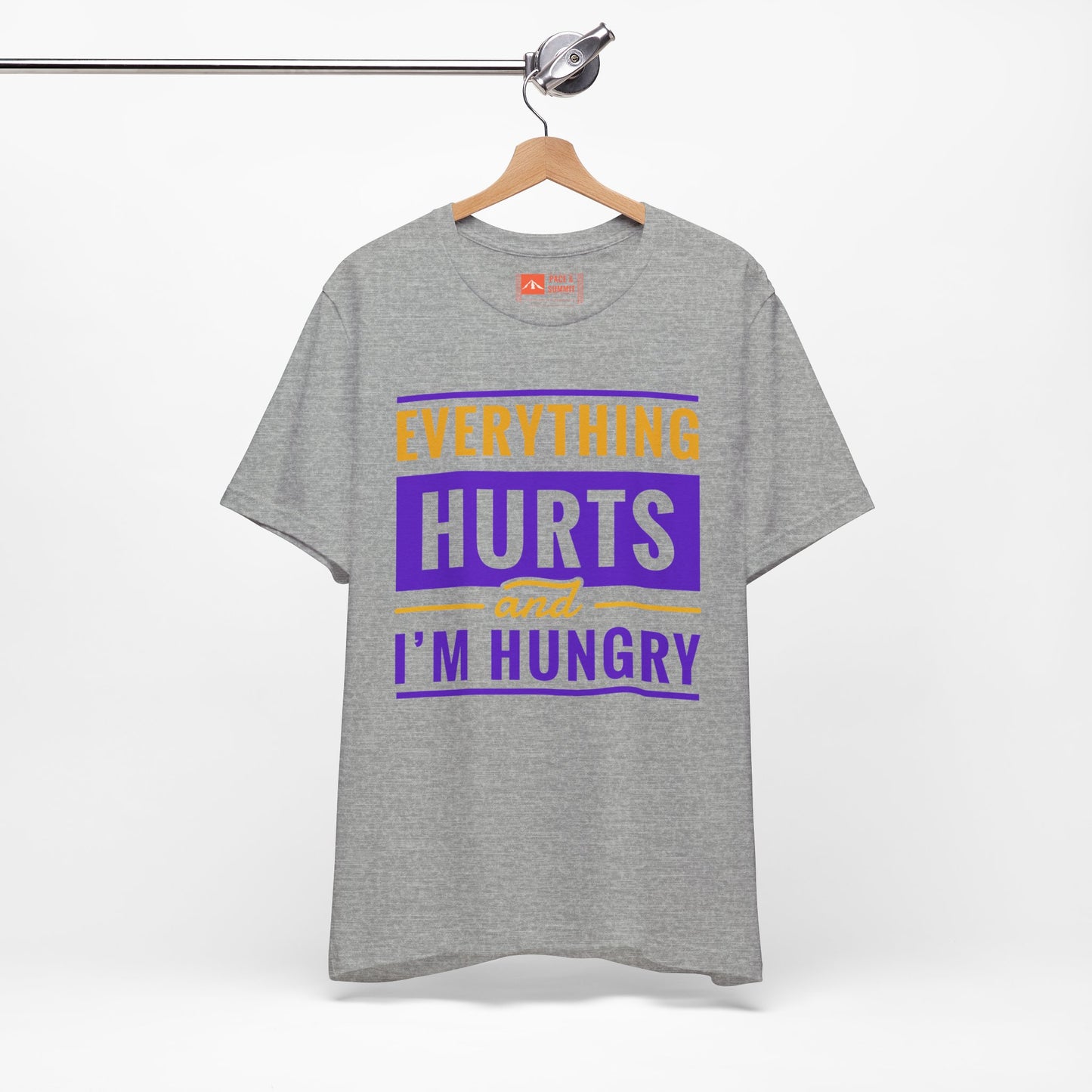 Gray | 'Everything Hurts' Ironic Statement Fashion Tee