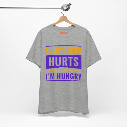 Gray | 'Everything Hurts' Ironic Statement Fashion Tee