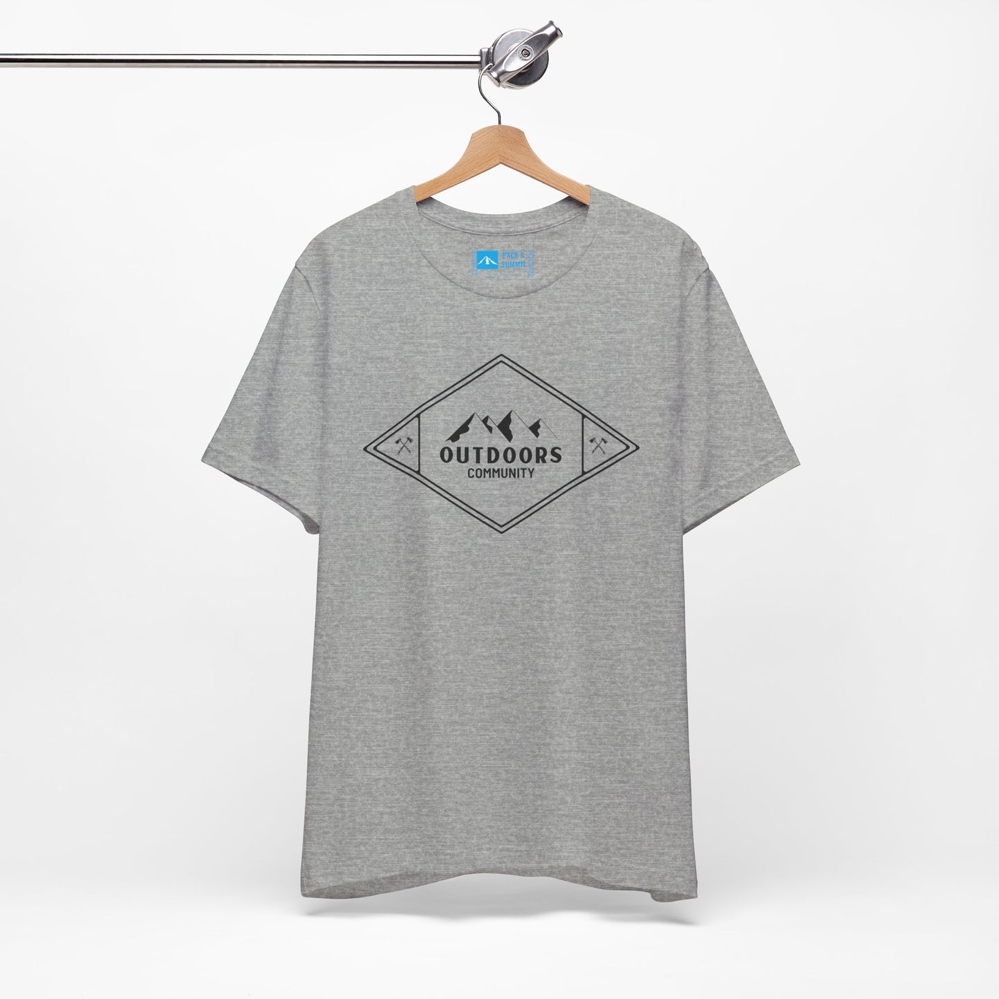 Gray | 'Outdoors Community' Mountain Badge Graphic Tee