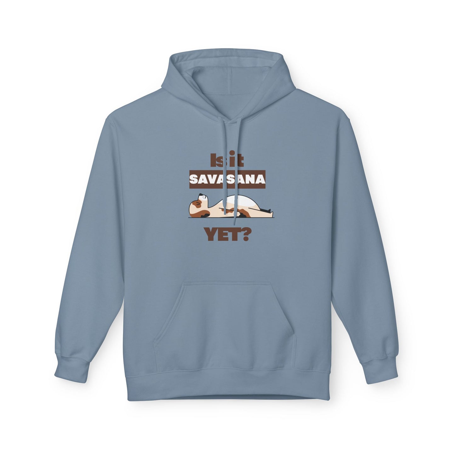 Stone Blue  | 'Is It Savasana Yet?' Funny Relaxation Yoga Hoodie