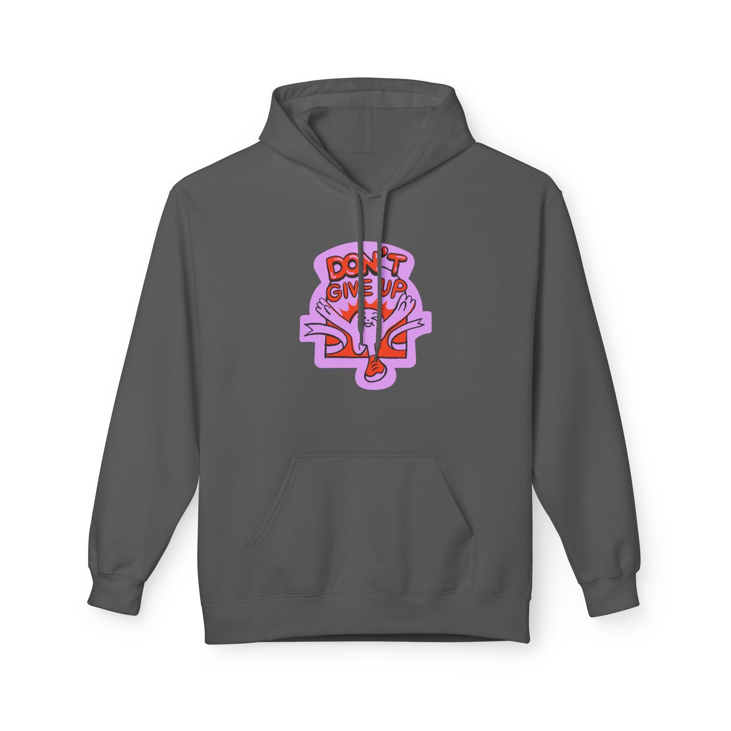 Charcoal | 'Don't Be Shy' Pink Retro Graphic Hoodie