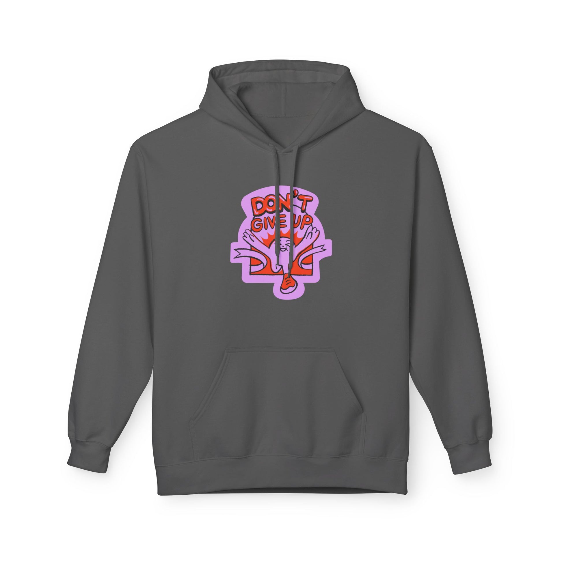 Charcoal | 'Don't Be Shy' Pink Retro Graphic Hoodie