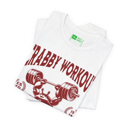 White | 'Hard Shell' Ironic Gym Culture Fashion Tee