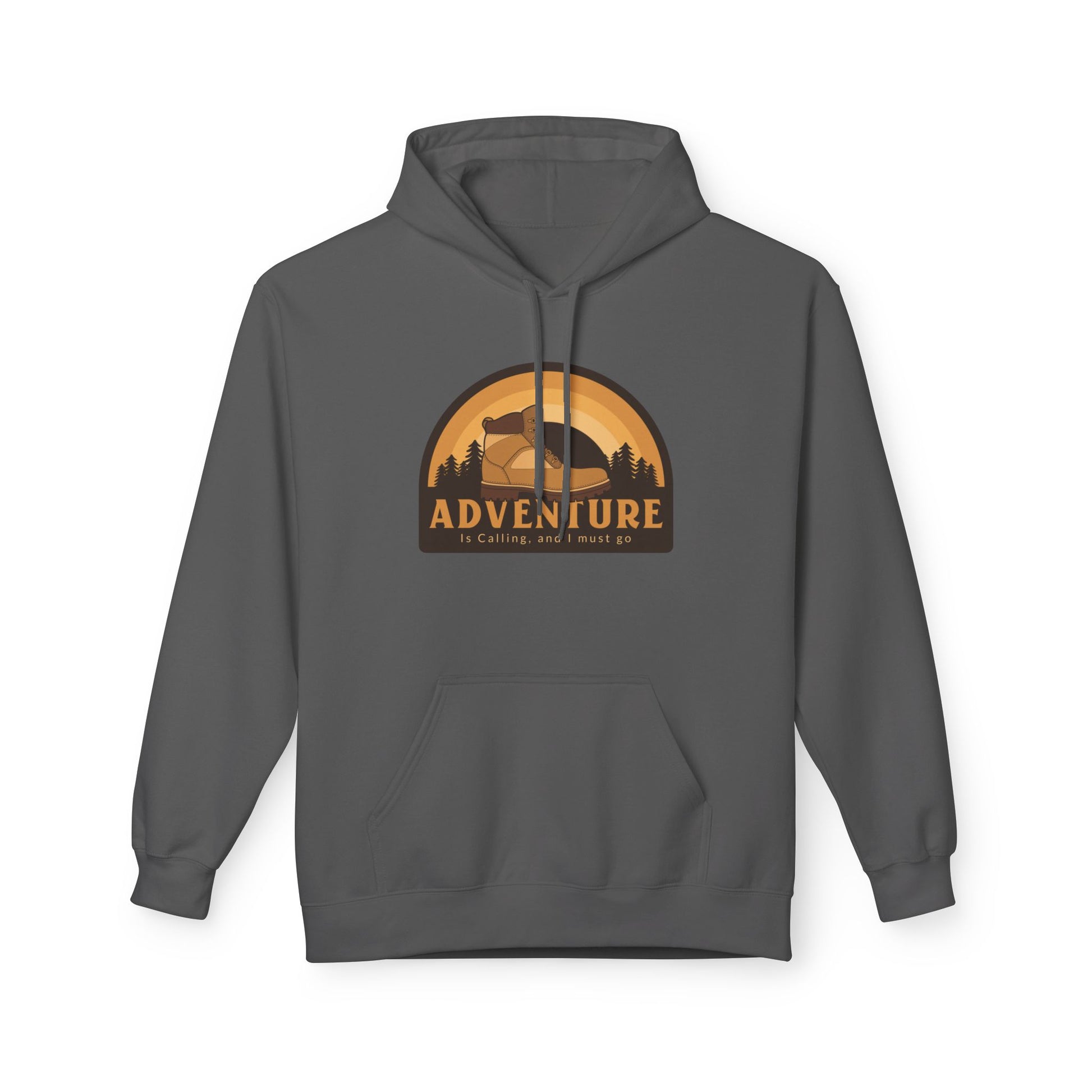 Charcoal | Adventure Patch' Vintage Outdoor Aesthetic Hoodie