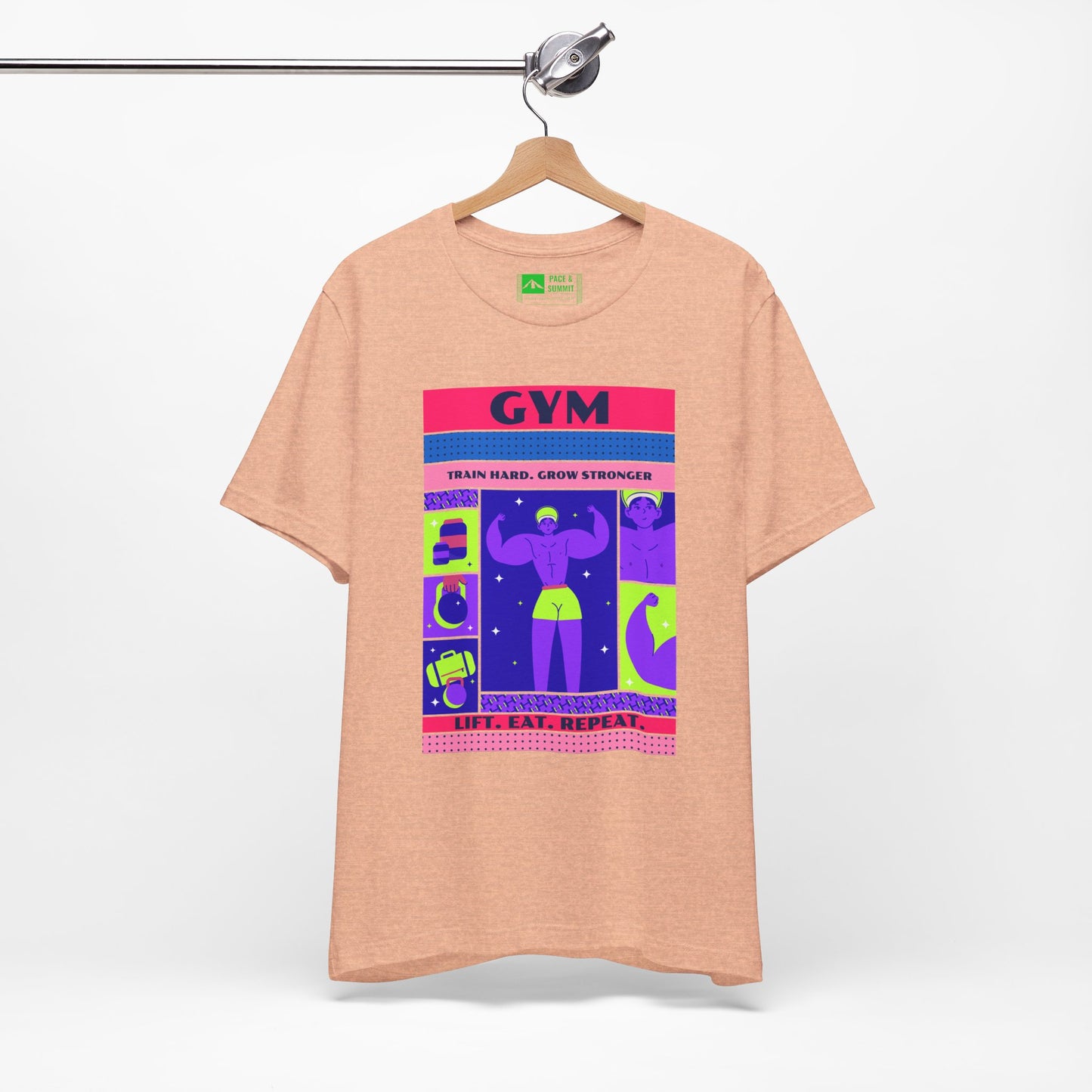 Heather Peach | 'Train Hard' Poster-Art Gym Culture Tee 